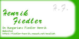 henrik fiedler business card
